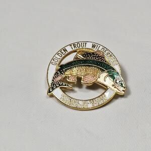 Vtg Enamel Golden Trout Wilderness National Wilderness Preserve Pin